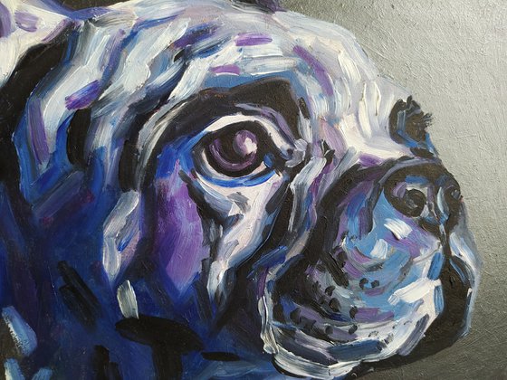 Bulldog - dog, animals, oil painting, french bulldog oil painting, pet, pet oil painting, gift, animals art