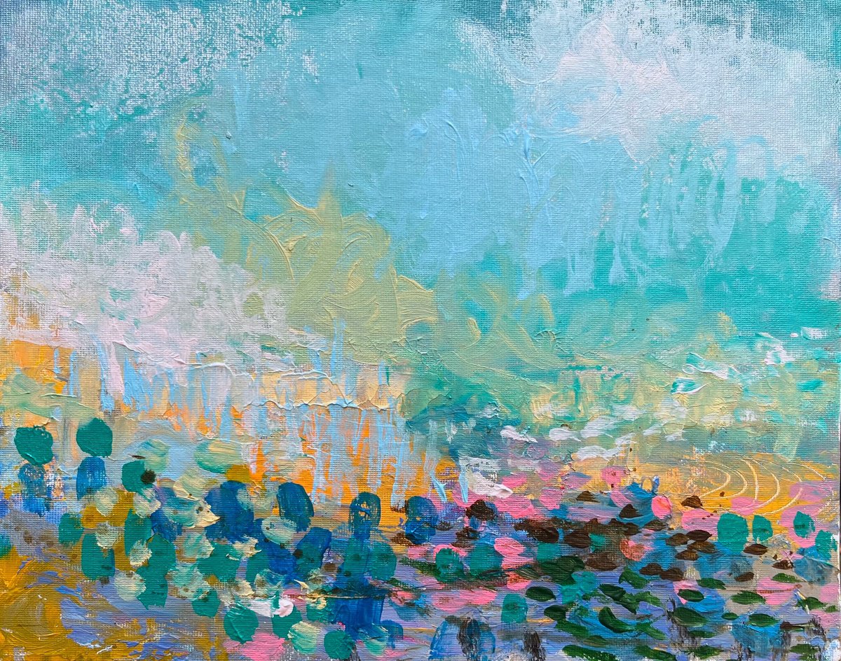  Sky, Beach, Sea By Sandy Dooley, 11 X 8, Artwork For Sale On Artfinder