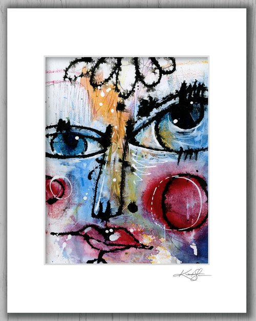 Funky Face Whimsy 20 - Painting by Kathy Morton Stanion by Kathy Morton Stanion