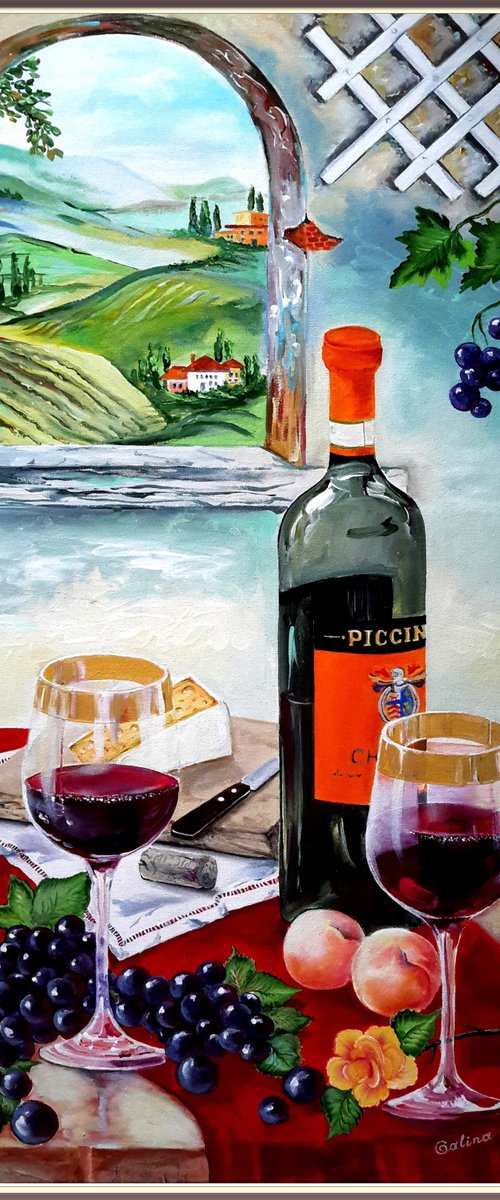 The Wine Painting by Galina Victoria