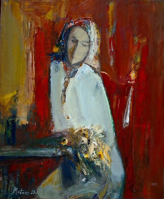 Lady in White Dress