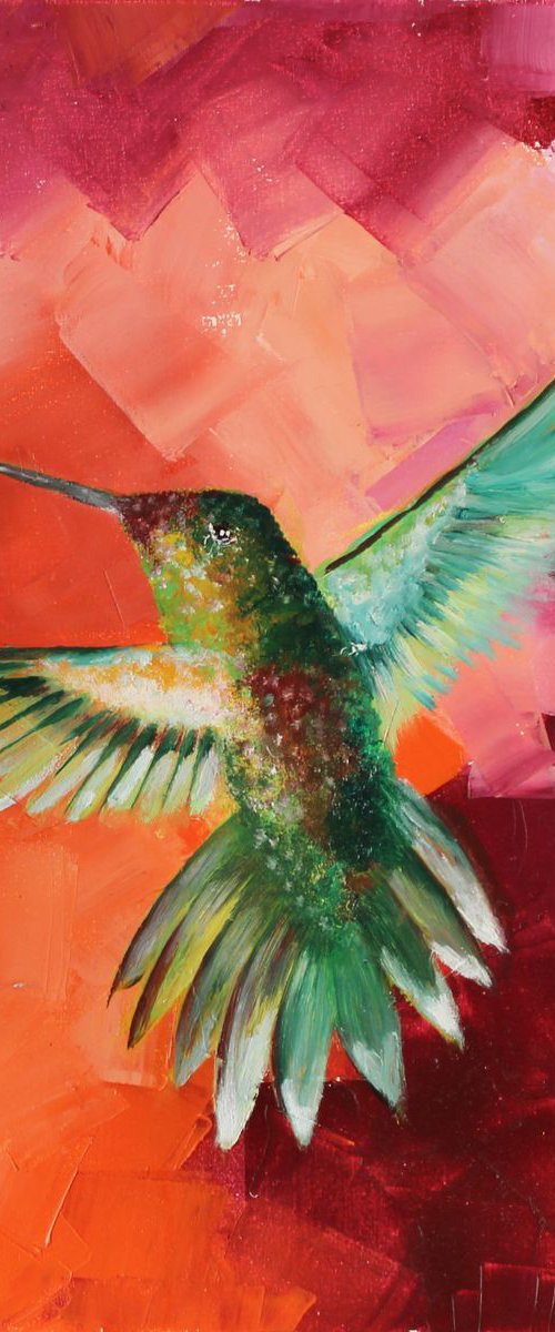 Hummingbird in 'Fly through fall' by Olha Gitman