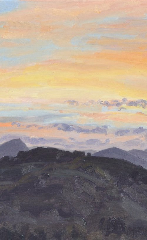 Sunrise over the mountains by ANNE BAUDEQUIN