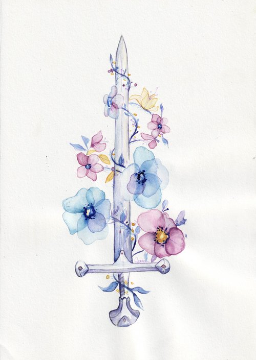 Floral Sword by Anamaria