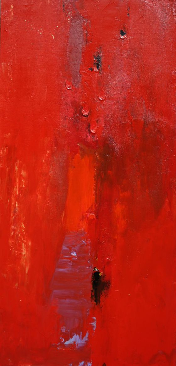 Red Abstract Panel