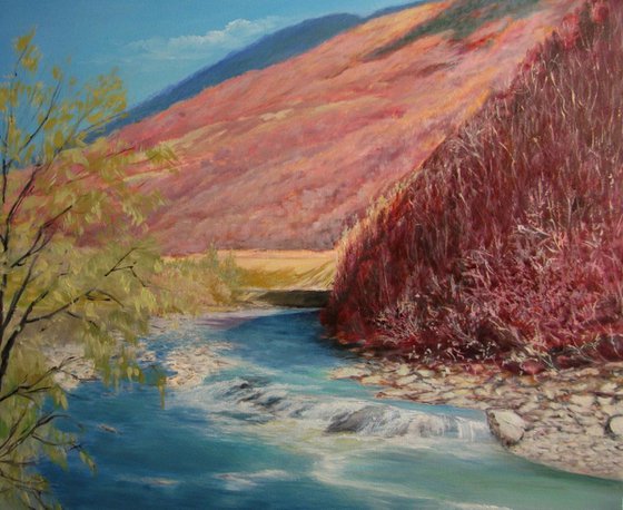 Impressionist painting 'Pink Autumn'