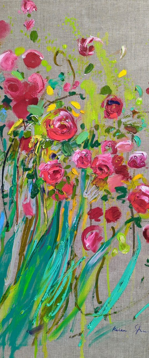 Roses in my garden by Helen Shukina