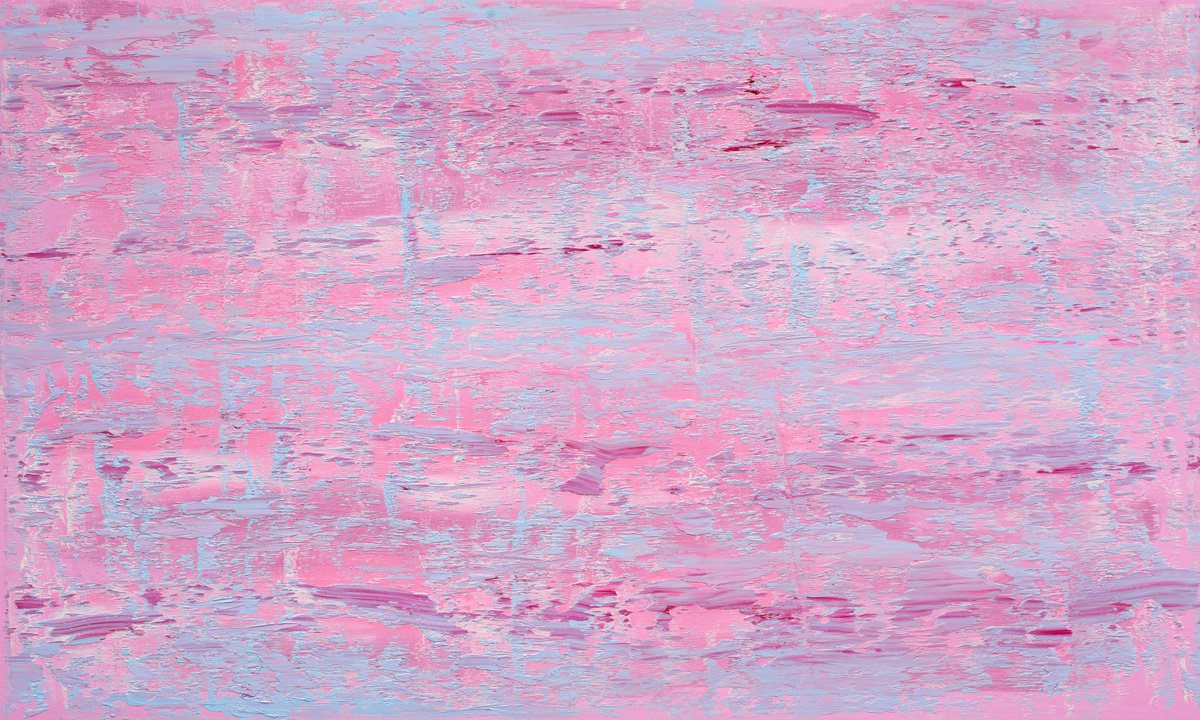 Abstract Oil Painting By Nataliia Sydorova, 49 X 30", Morning Sky, Original Artwork