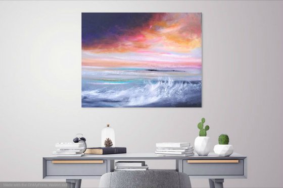 Seascape, "The Calm After the Storm" - Large Original Seascape Painting