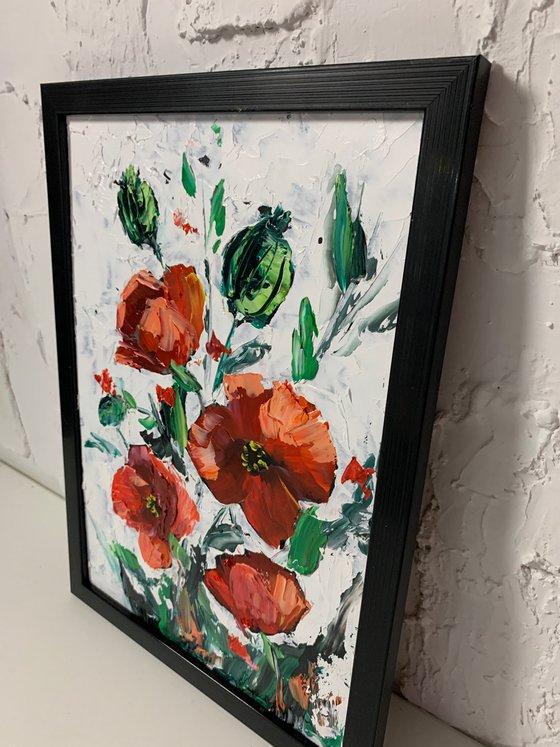 Red poppies.