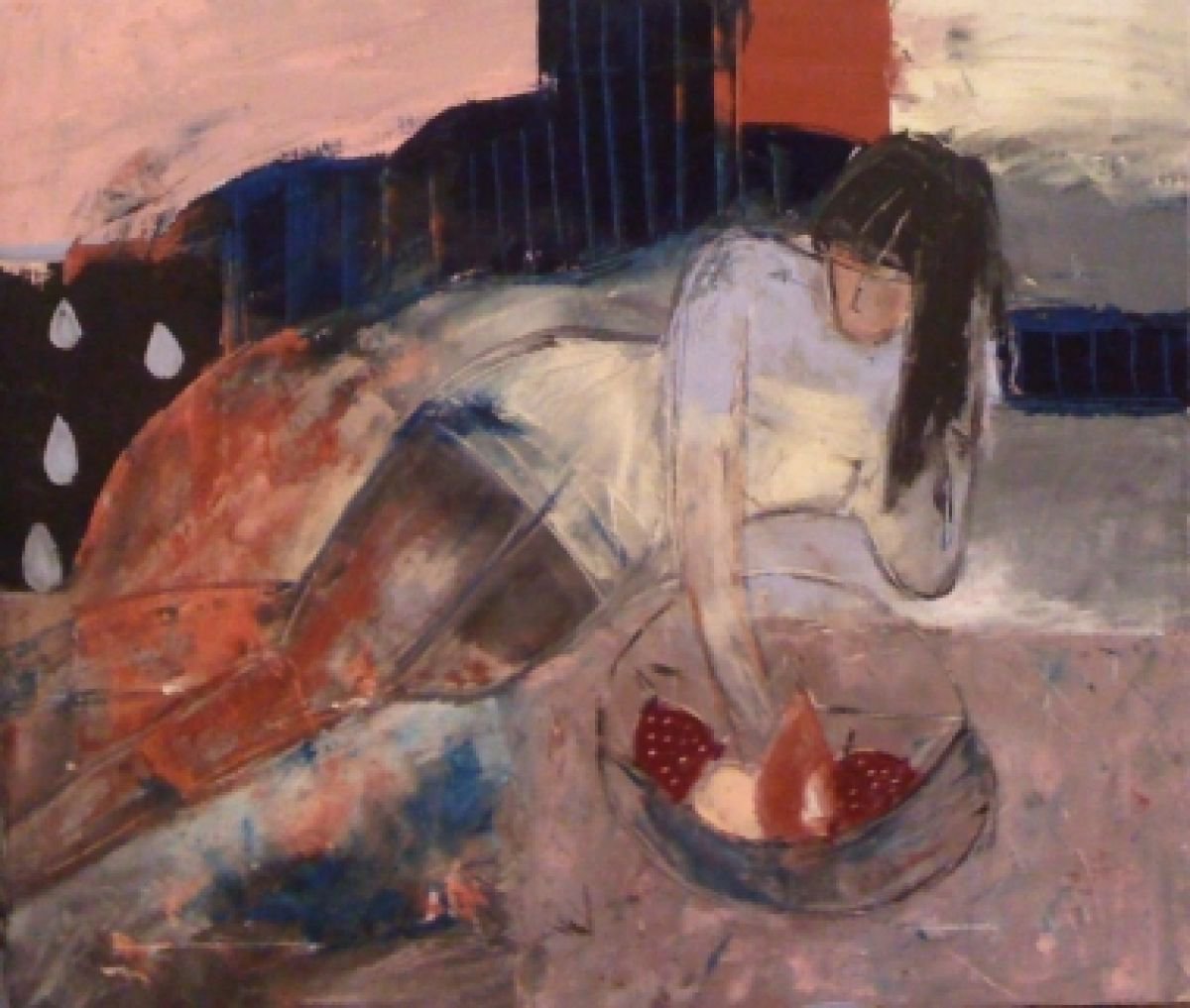 Expressive Oil Painting , Picnic I By Nadya Peovska, 28 X 24, Artwork For Sale On Artfinder