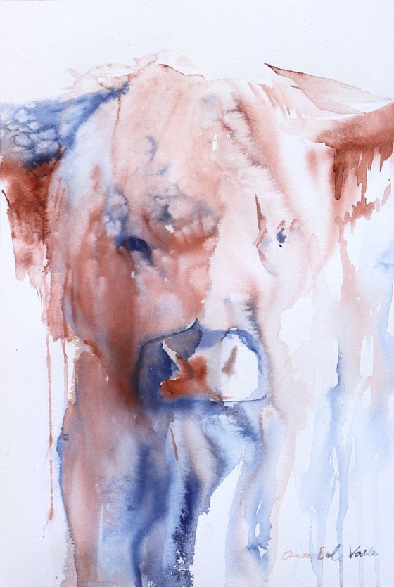 Highland Cow watercolour painting