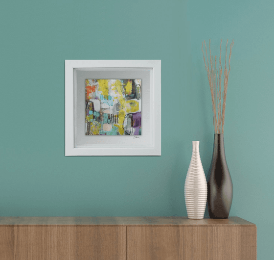 Once upon a time -  Framed ready to hang original abstract