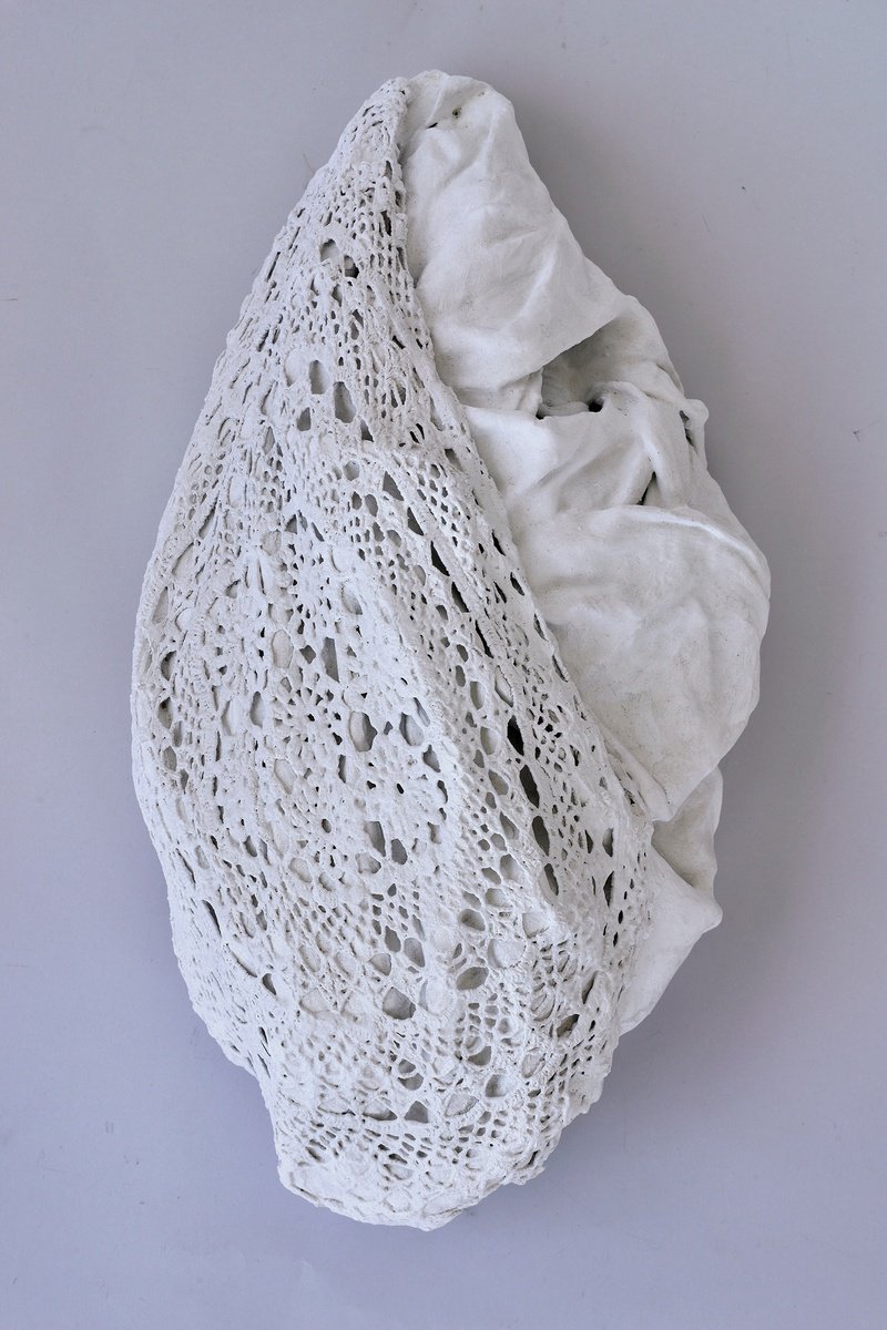 Expressive Abstract Sculpture By Monica Sarandrea, 10 X 20", Levitas Animi, Original Artwork