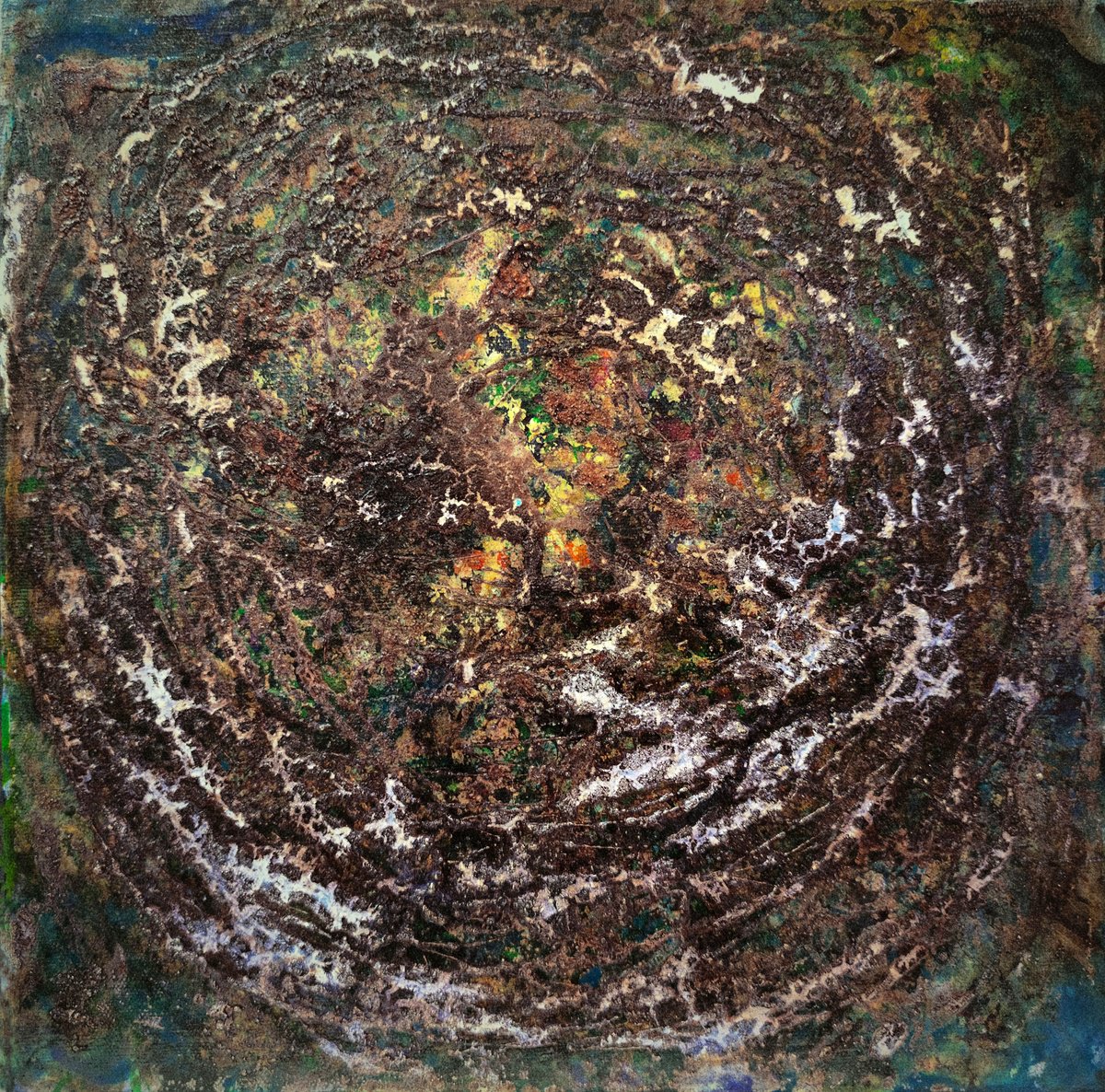 Expressive Abstract Painting By Anastasia Woron, 12 X 12, An Expressive Universe 3., Original Artwork