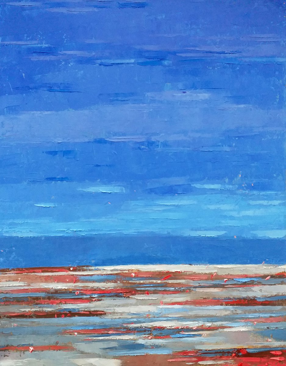 Abstract Oil Painting By Kestutis Jauniskis, 9 X 12", Silence 1, Original Artwork