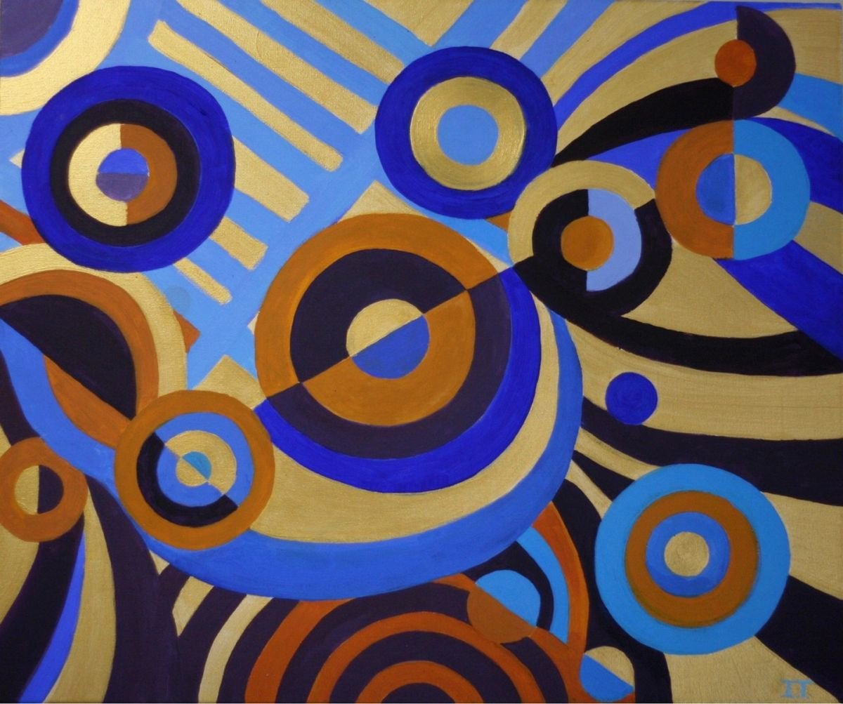 Abstract circles Original Acrylic Artwork 60X50 | Artfinder