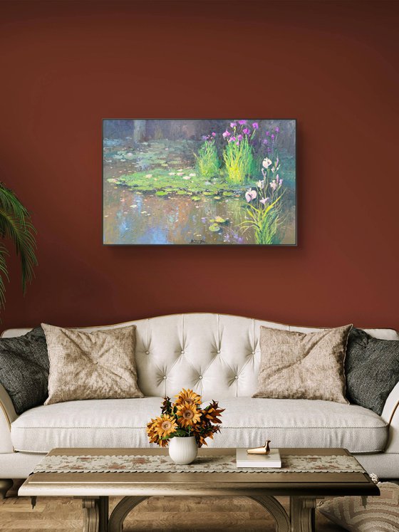 Water Lilies and Irises