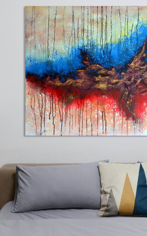 Abstract Elements - Abstract Art On XXL Deep Edge Canvas Ready To Hang by Jakub DK - JAKUB D KRZEWNIAK