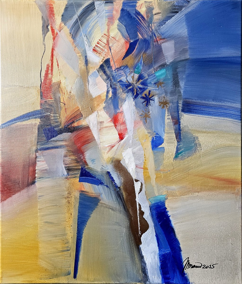 Abstract Painting By Taidakov Nikolai, 24 X 28", And Good Weather Again-Ii, Original Artwork