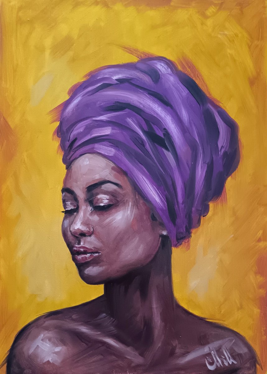 Vibrant African woman by Mateja Marinko