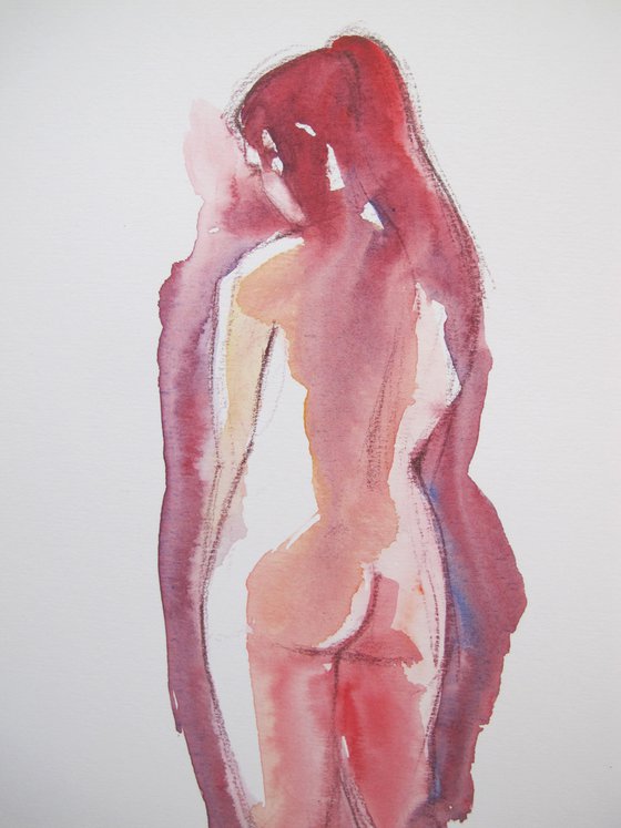 Standing female nude