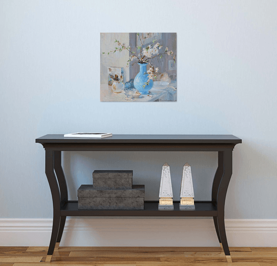 Still life with a blue vase