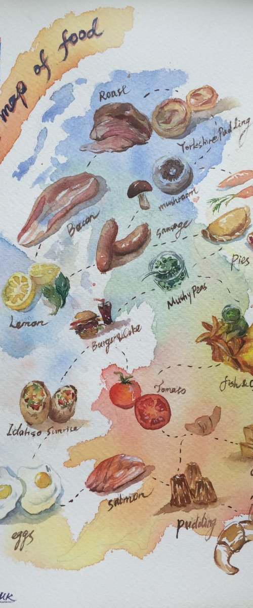 UK Map of Food by Jing Chen