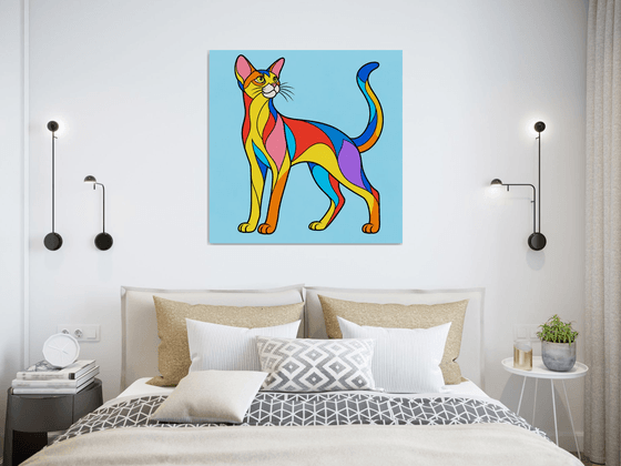 Colorful Abyssinian Cat #18