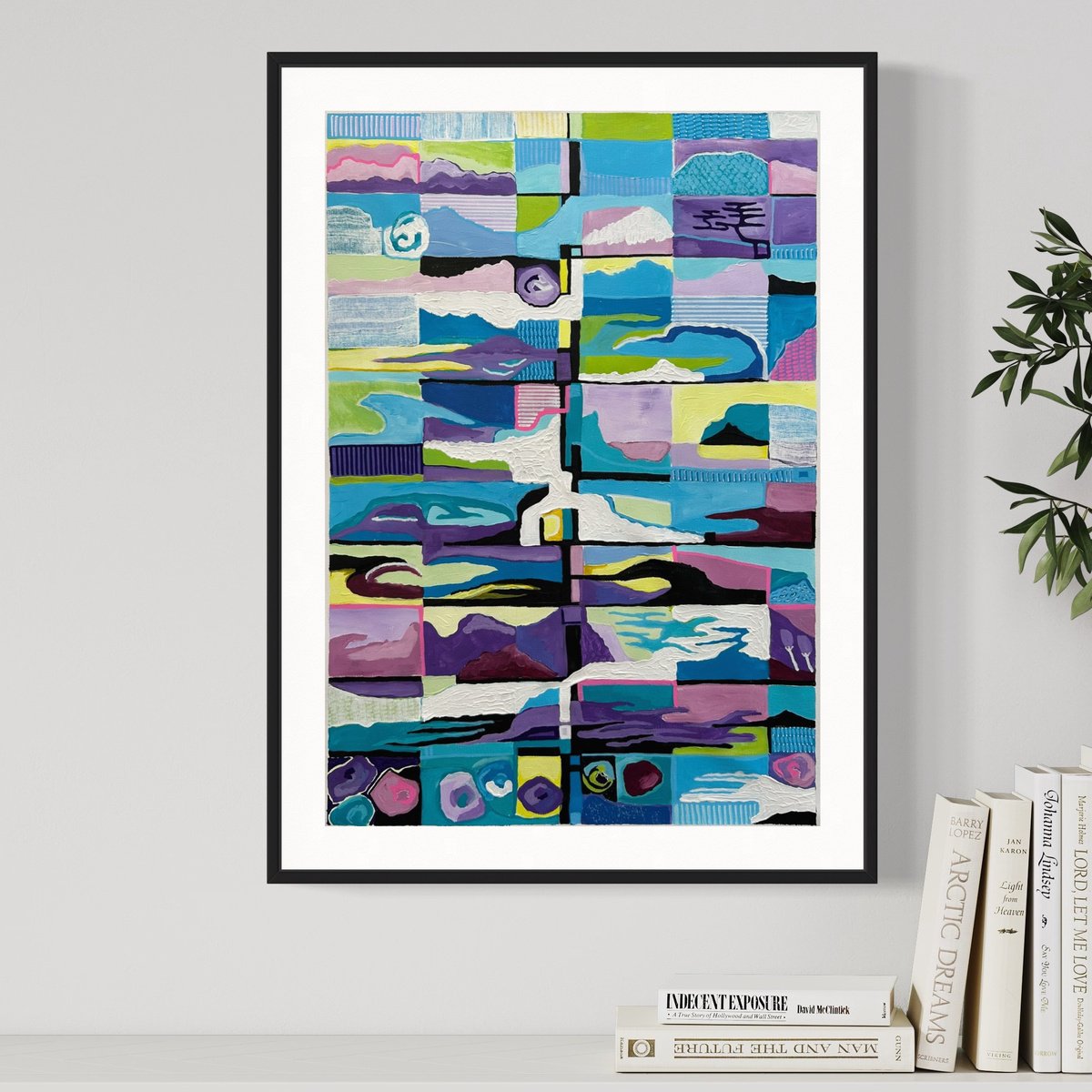 Abstract Acrylic Painting By Samantha Malone, 19 X 27", Harmony 4, Original Artwork