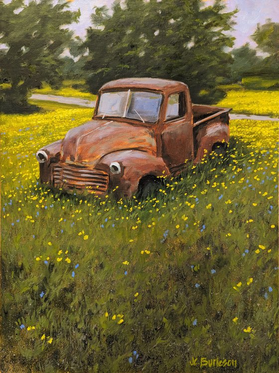 Rusty Truck in Wildflowers