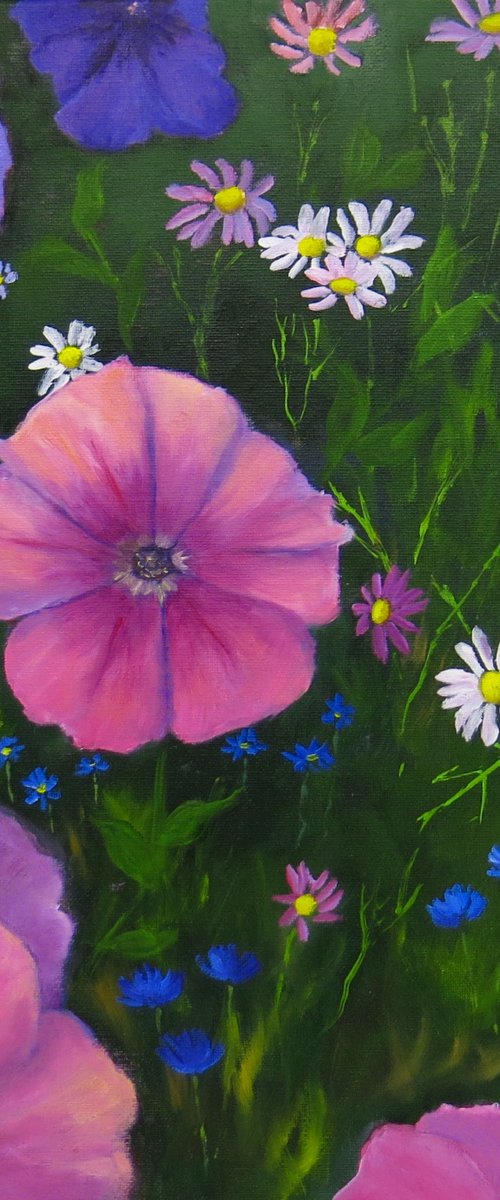 Pink Petunias by Maureen Greenwood