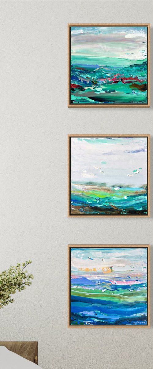 Coastal 74 - triptych by Tatiana Georgieva