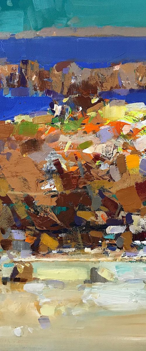 El Matador Beach- Malibu, Original oil painting, Handmade artwork, One of a kind by Vahe Yeremyan