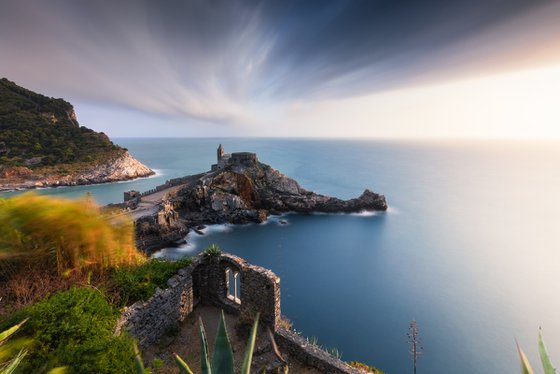 EPIC SUNSET IN PORTOVENERE - Photographic Print on 10mm Rigid Support