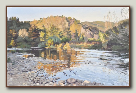 October 21, the Loire at Cheyrac, evening light