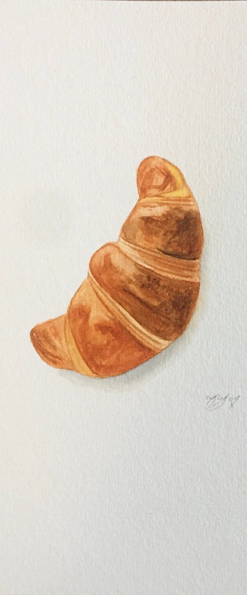 Croissant painting by Amelia Taylor