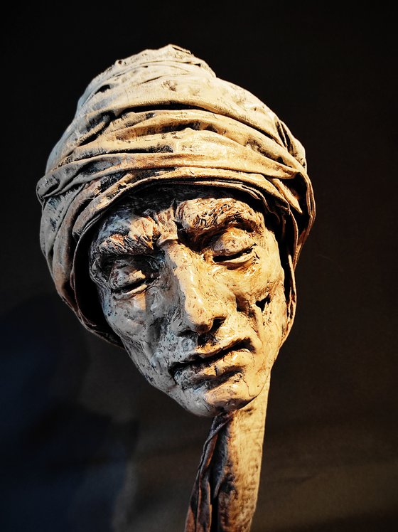 "Tired Traveler " Unique sculpture