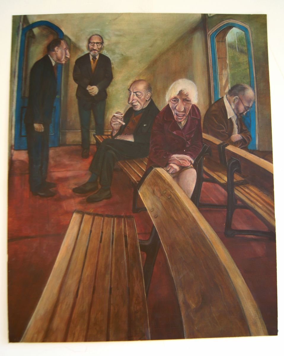 Expressive Painting , Waiting For Sanity By Karen Wilcox, 26 X 33, Artwork For Sale On Artfinder