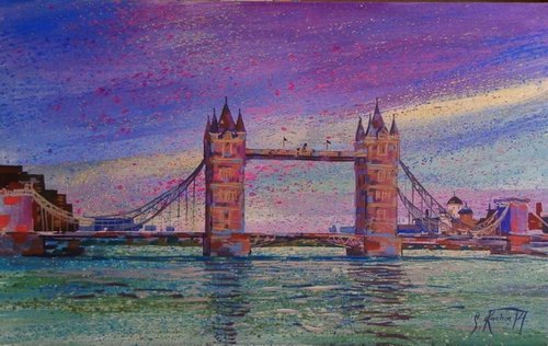 Tower Bridge, sent from the UK Office Artfinder! by Sergey  Kachin