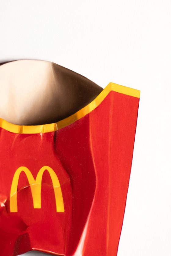 Mc donald's french fries paper container NYC