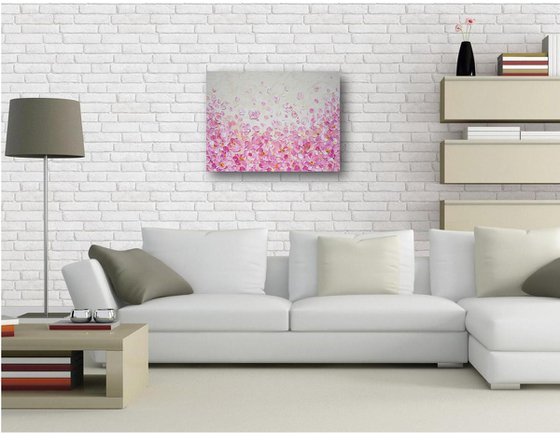 Dream in Blush - Impasto Floral Painting