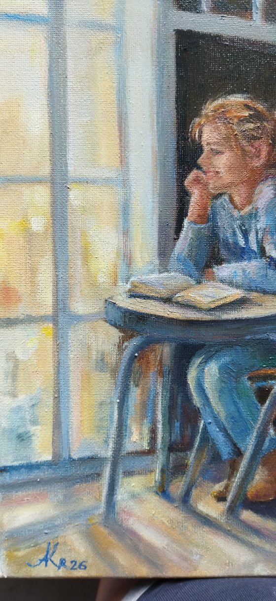 Girl reading a book