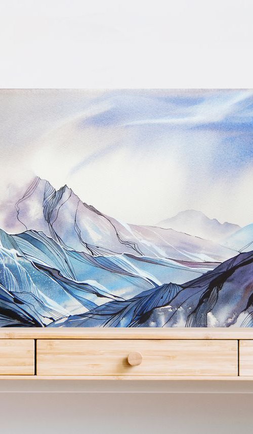 It's raining in mountains by Alla Vlaskina