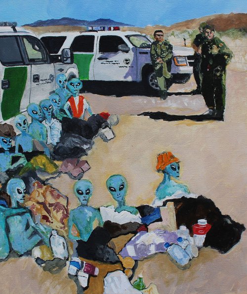 US Border Patrol Detains Aliens at the Border by Ken Vrana