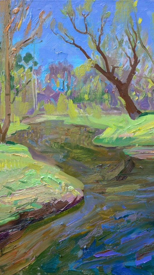 The Stryzhen River. April by Victor Onyshchenko