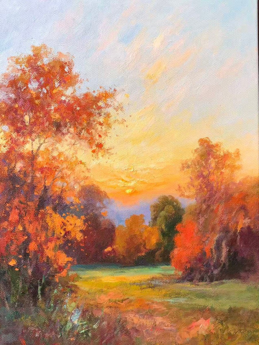 Autumn Forrest Z055 By Jianzhe Chon, 24 X 31, Artwork For Sale On Artfinder
