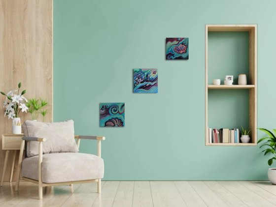 Diamond Waves. Triptych