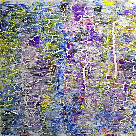 Self-reflection (n.277) - 95 x 95 x 2,50 cm - ready to hang - acrylic painting on stretched canvas