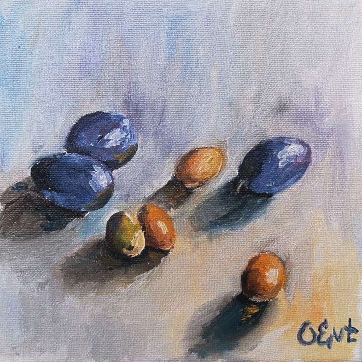 Sicilian plums. 20x20 cm. Prugne siciliane. by Oksana Siciliana